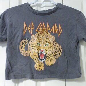 DEF LEPPARD roaring tiger crop top